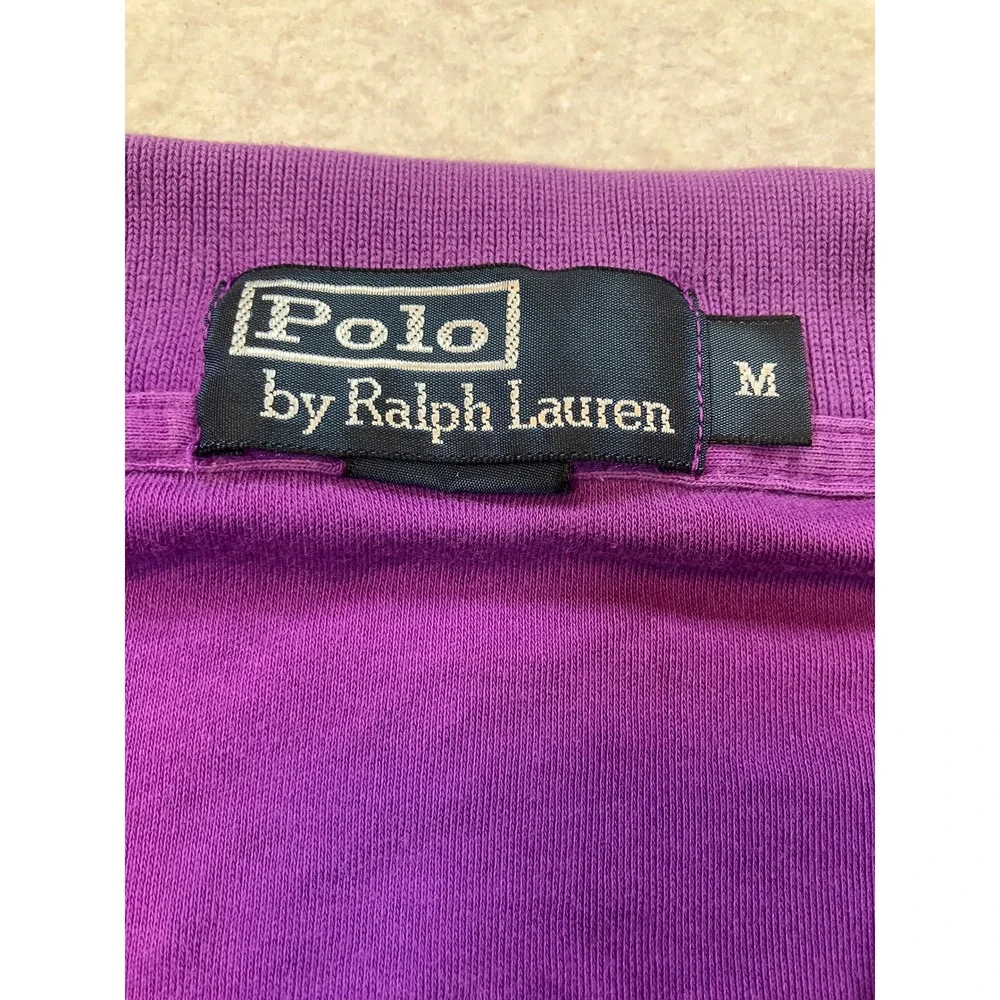 Polo Ralph Lauren Mens Purple Short Sleeve Polo Shirt Size Medium